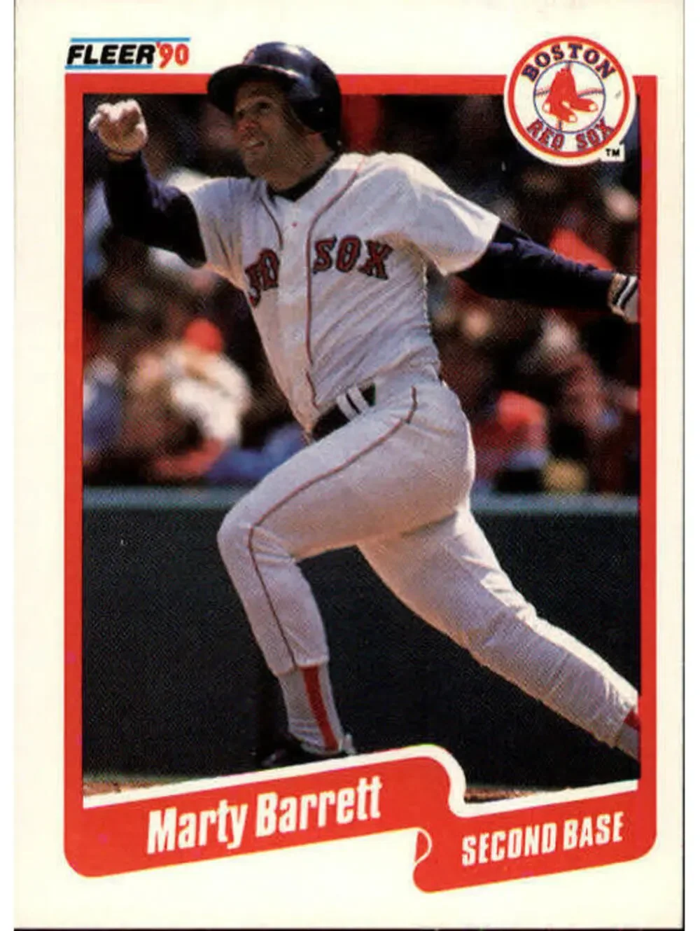 1990 Marty Barrett Fleer Baseball Card #266